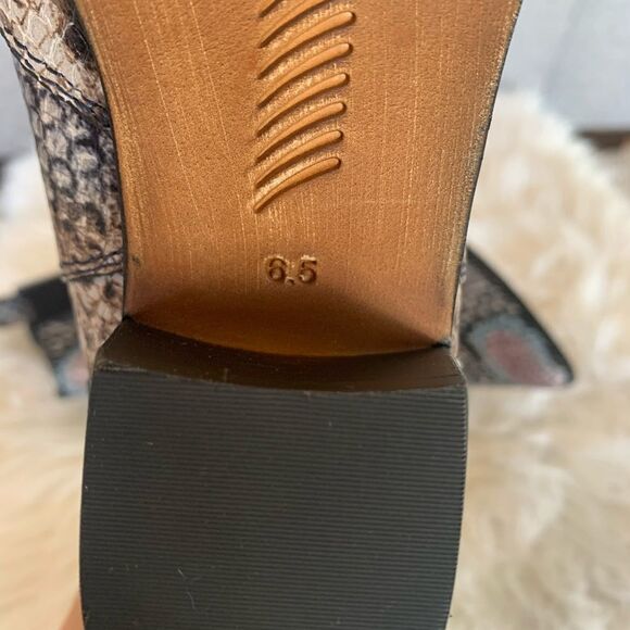 PAIGE Willa Chelsea style multicolor snake print leather bootie NWOT size 6.5 - Picture 8 of 9